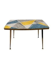 Mid-Century Modern Coffee Table with Mosaic Top by Berthold Muller, 1950s